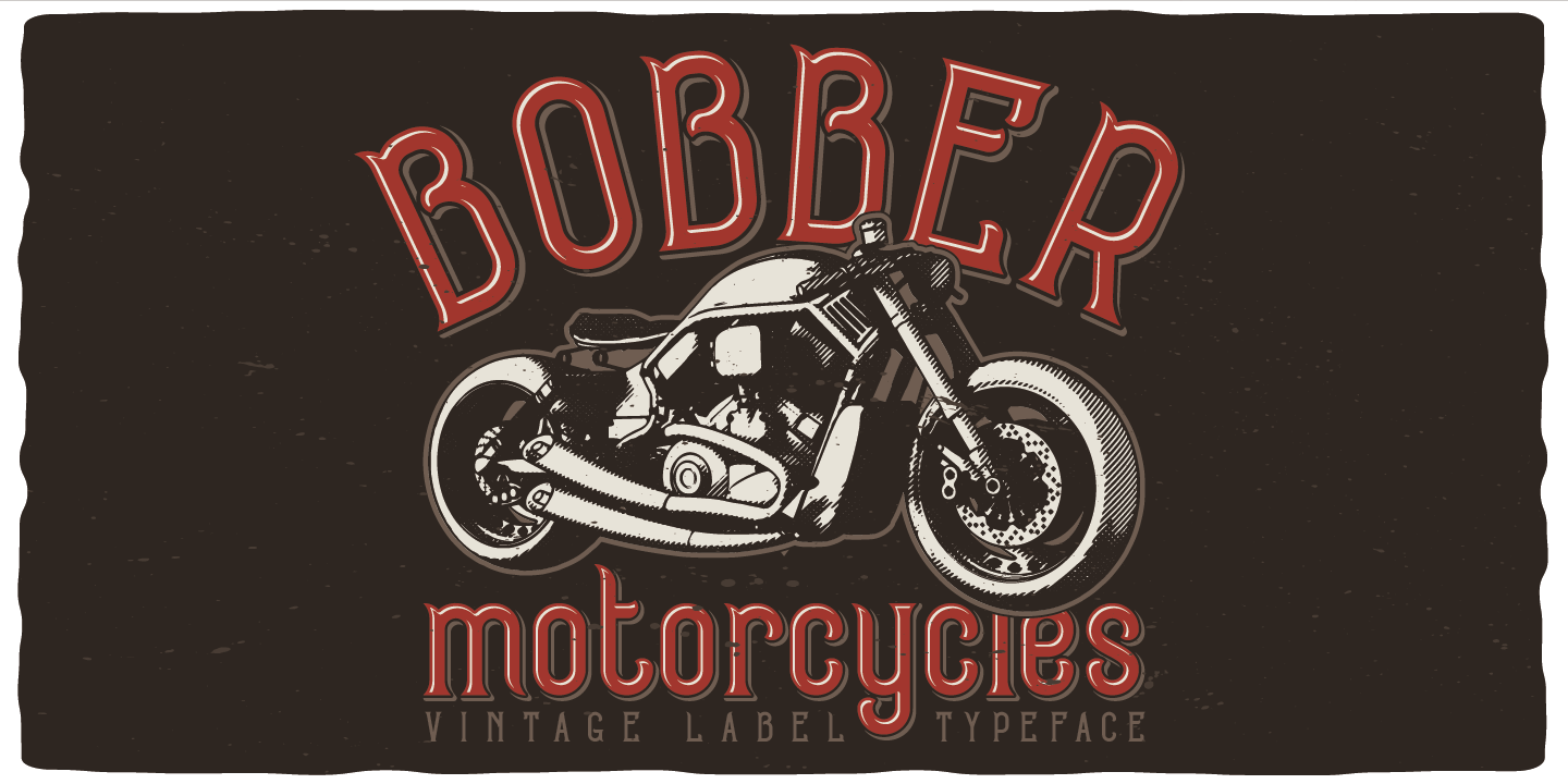Beispiel einer Bobber Motorcycles-Schriftart